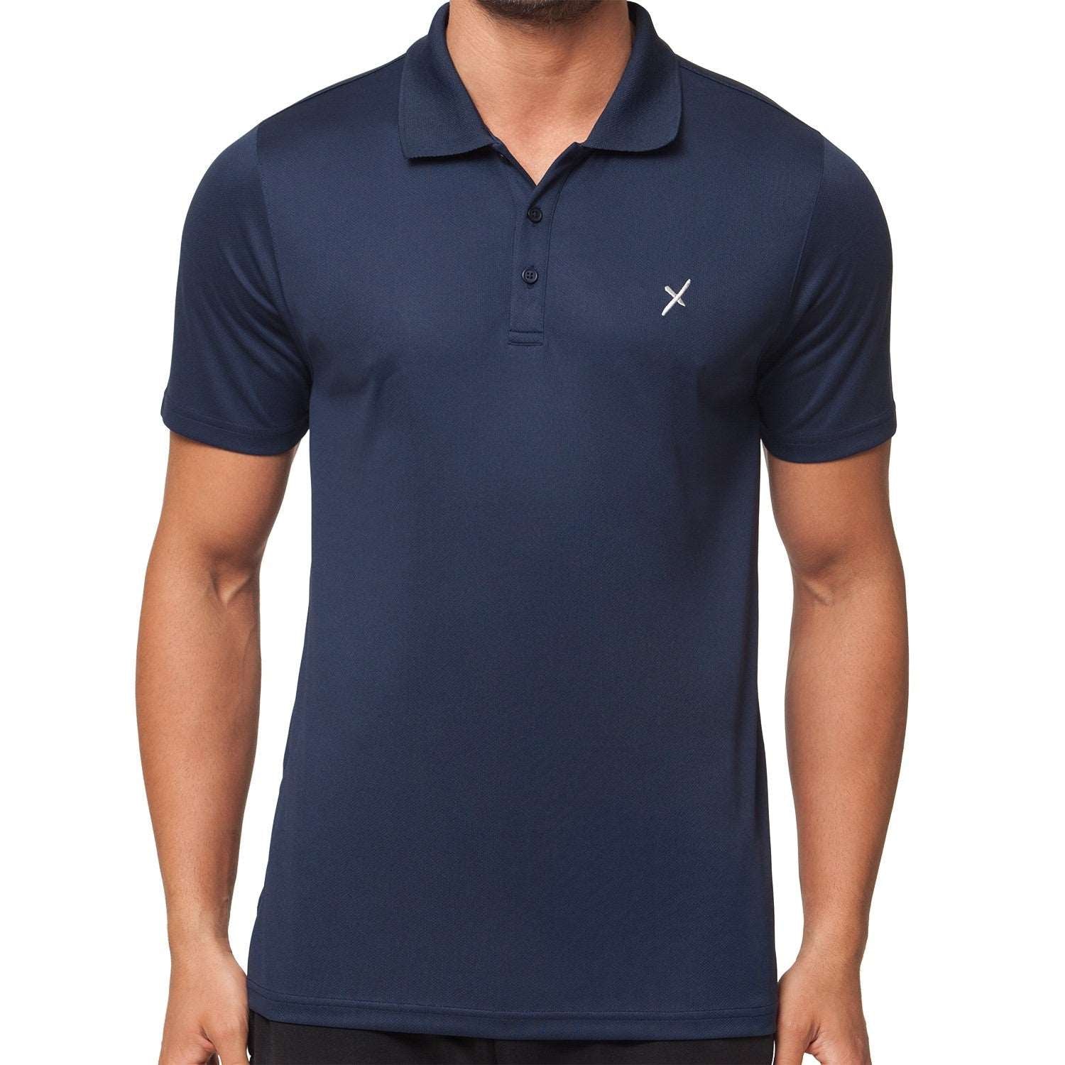 Cflex Activewear half sleeve Polo shirt-MPLO-2001-Navy - FactoryX.pk